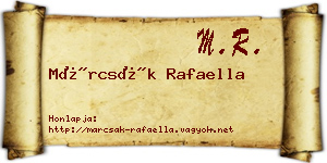 Márcsák Rafaella névjegykártya